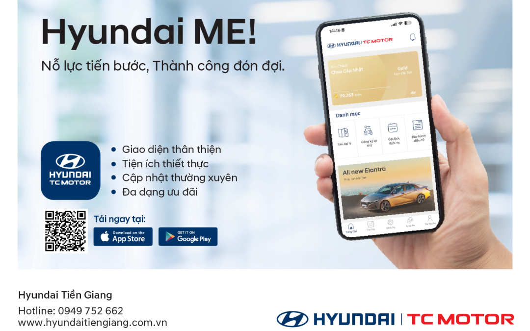 Hyundai Thành Công chính thức cập nhật ứng dụng điện thoại hỗ trợ các Khách hàng quan tâm và sử dụng dòng xe Hyundai mang tên Hyundai ME!