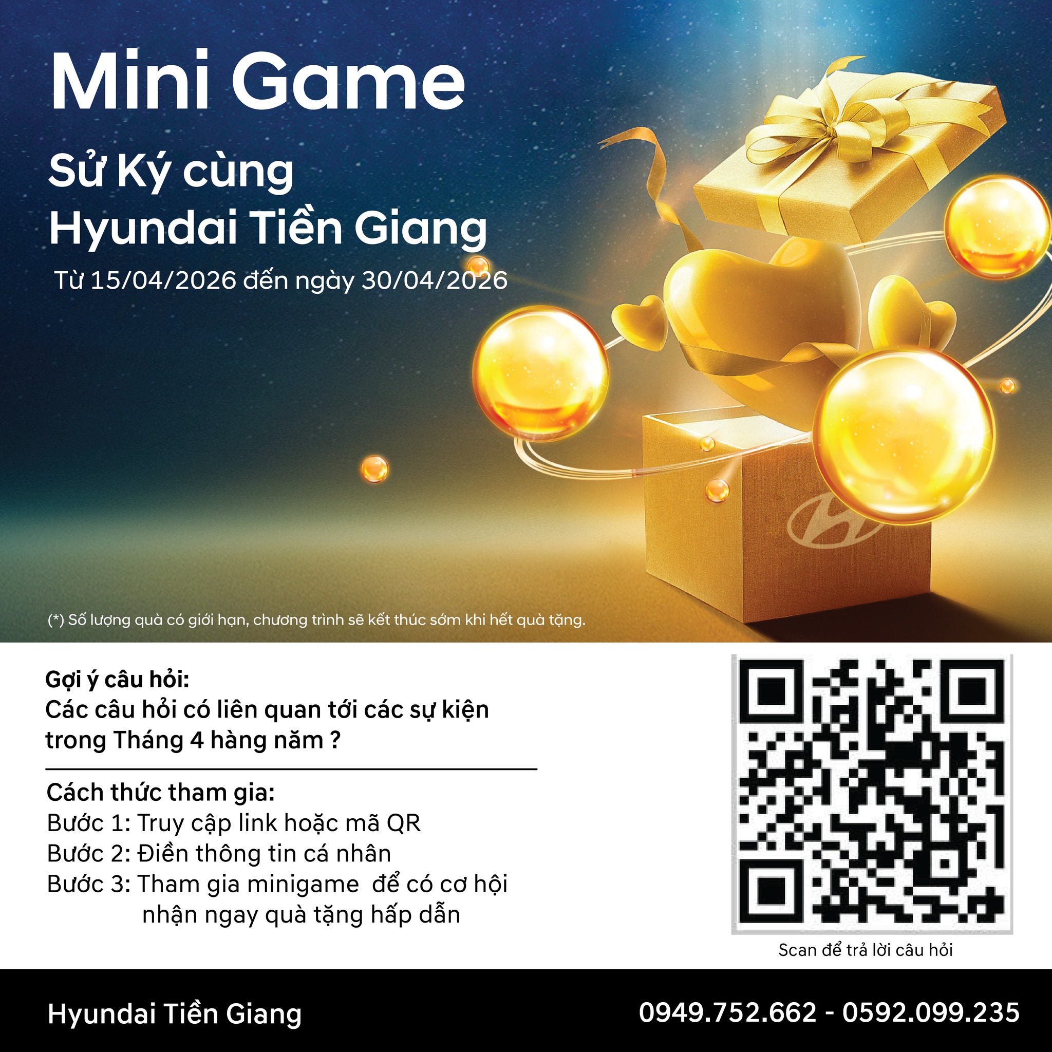 Kết quả Minigame “Sử ký cùng Hyundai Tiền Giang”